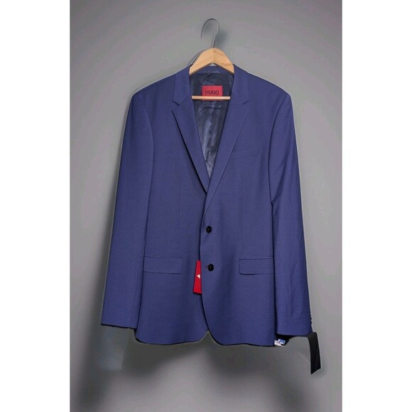 Hugo Boss Mens Super Flex Performance Sports Jacket Navy Blue 44L $398